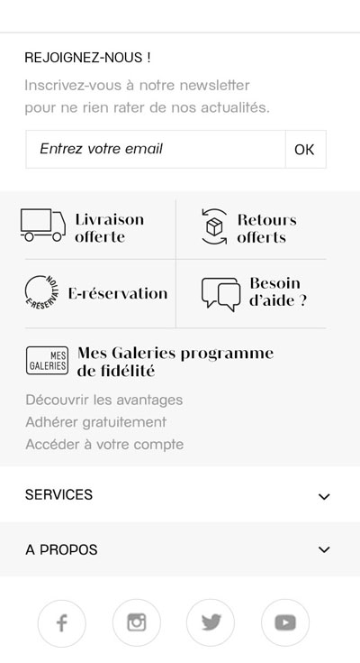footer_ferme Footer mobile fermé